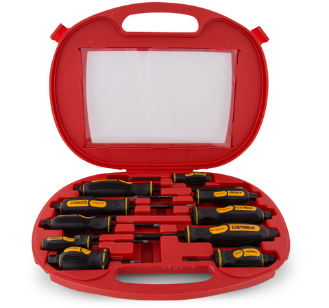 10 Piece Screwdriver Set with Hex Bolsters