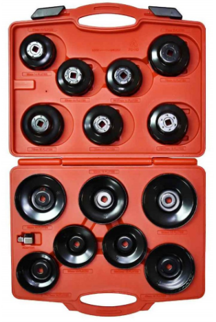 15 Piece Cup Type Oil Filter Wrench Set