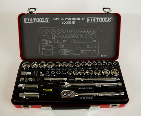 35 Piece 3/8" Drive Socket Set - AF & Metric