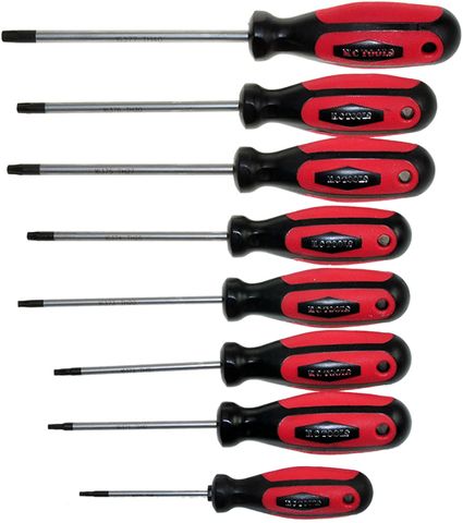 8 Piece Anti Slip Screwdriver Set - Tamperproof