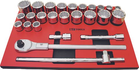 560 x 400 x 22mm Foam Insert & 26 Piece 3/4 Drive Socket Set