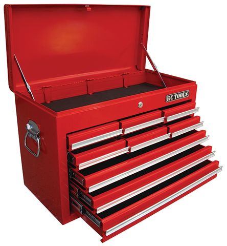 Professional 9 Drawer Tool Box (Red) 660 x 307 x 435