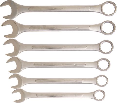 6 Piece Jumbo Spanner Set -35mm - 51mm