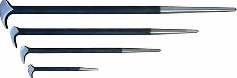 4 Piece Rolling Head Pry Bar Set - 150mm - 500mm