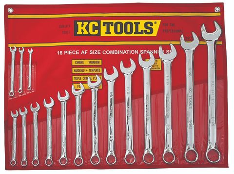 16 Piece Combination Spanner Set -1/4" - 1-1/4"