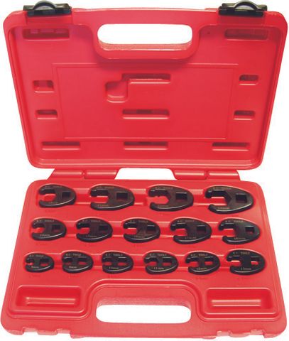 15 Piece Metric x 3/8-Inch Drive Impact Crows Foot Spanner Set