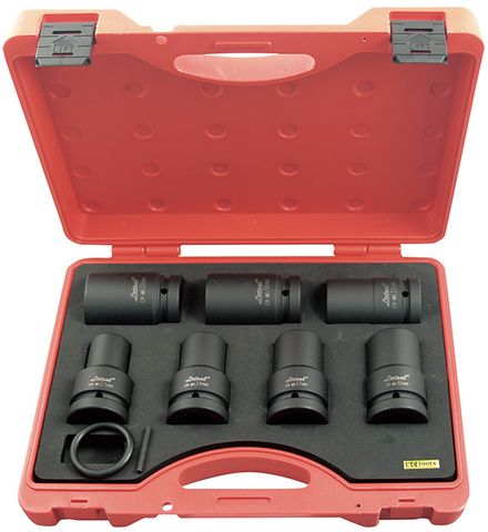 7 Piece Metric x 1-Inch Drive Deep Impact Socket Set