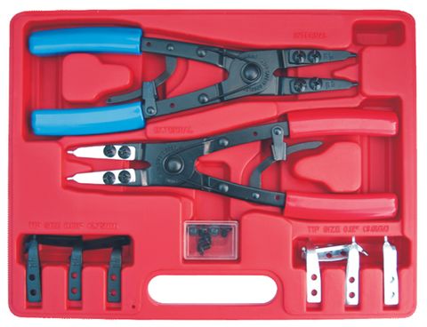 Heavy Duty Replaceable Tip Circlip Plier Set - 270mm