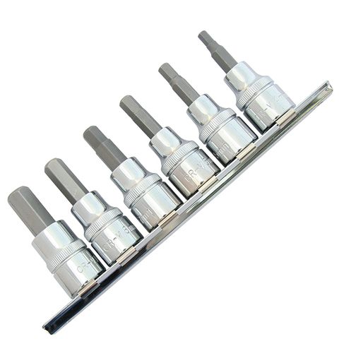 6 Piece 3/8" Drive Socket In-Hex Set  - Metric 4mm - 10mm