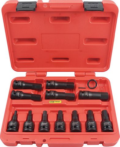 12 Piece Metric x 1/2-Inch Drive In-Hex Impact Socket Set