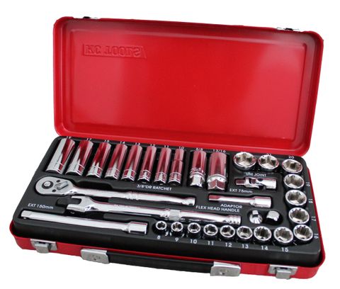 32 Piece 3/8" Drive Socket Set - Metric