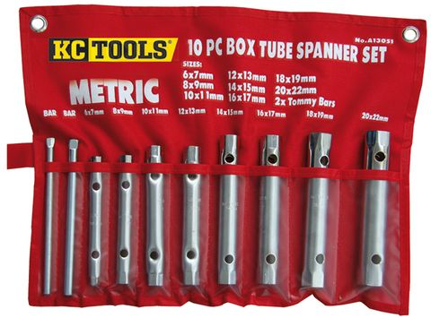 10 Piece Box/Tube Spanner Set Metric