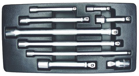 9 Piece 1/4" 3/8" & 1/2" Extension Wobble Bar Set