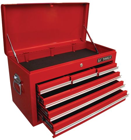 Professional 6 Drawer Tool Box (Red) 660 x 307 x 377