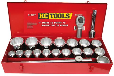 22 Piece 1" Drive Socket Set - AF