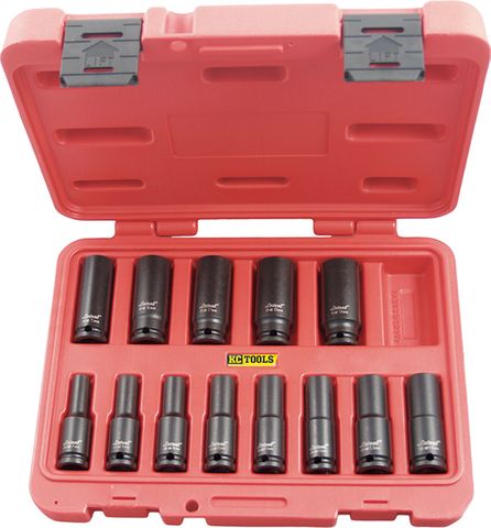 13 Piece Metric x 3/8-Inch Drive Deep Impact Socket Set