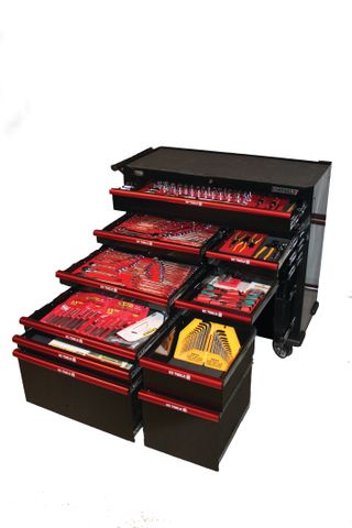 322 Piece AF & Metric Tool Kit - 10 Drawer Wide Roll Cabinet