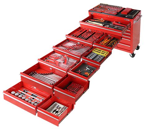 523 Piece AF & Metric Tool Kit - 11 Drawer Wide Roll Cabinet