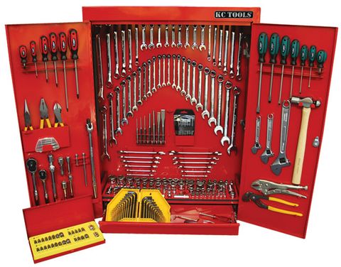 248 Piece AF & Metric Tool Kit - 2 Door Wall Cabinet