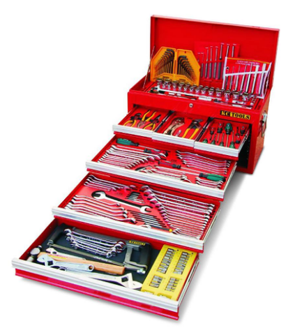 262 Piece AF & Metric Tool Kit - 6 Drawer Tool Box