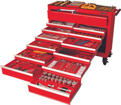 695 Piece AF & Metric Tool Kit - 13 Drawer Wide Roll Cabinet