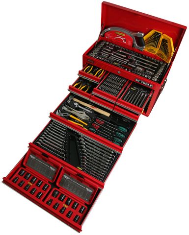 244 Piece AF & Metric Tool Kit - 9 Drawer Tool Box