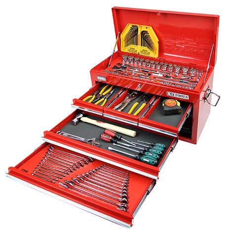 158 Piece AF & Metric Tool Kit - 6 Drawer Tool Box