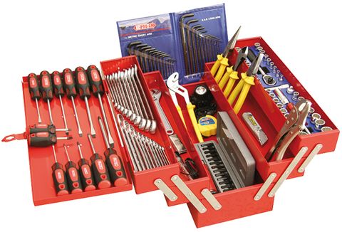 135 Piece AF & Metric Tool Kit - 5 Tray Cantilever Box