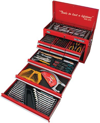 220 Piece AF & Metric Tool Kit - 9 Drawer Tool Box