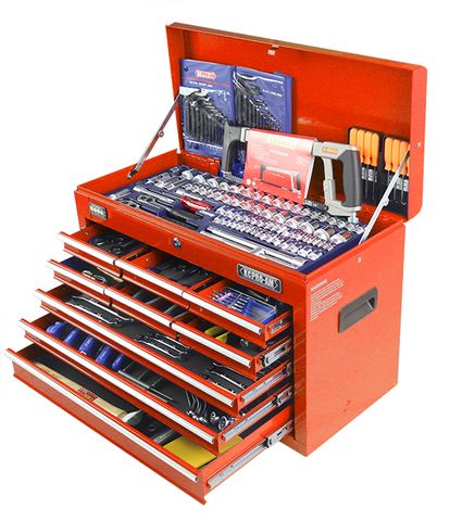 245 Piece AF & Metric Tool Kit - 9 Drawer Tool Box