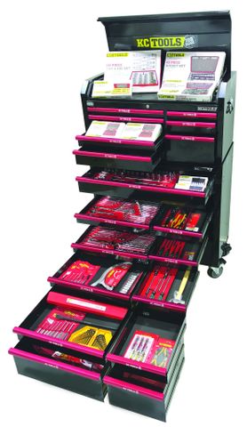 448 Piece AF & Metric Tool Kit - 6 Drawer Top Chest & 10 Drawer Roll Cabinet