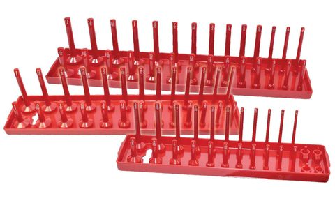3 Piece Plastic Socket Tray Set - AF (Red)