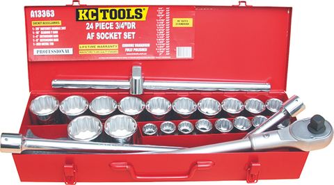 24 Piece 3/4" Drive Socket Set - AF