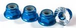 M4 Serrated Wheel Nuts Blue