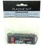 6.0v 1600mah 5-cell Rx Pack Flat Jr