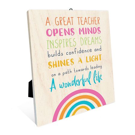 Ceramic Sentiment Plaque 12x14 Teachers GREAT