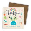 Ceramic Coaster 4pc Sq Gift Box Teachers THANK YOU