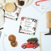 Ceramic Coaster 4pc Sq Gift Box Christmas BELEIVE