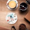 Ceramic Coaster Rd 4pc Gift Box Fathers Day KEEP