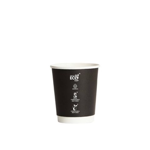 8oz BLACK TRULYECO D/WALL CUP 25PK 20PKS/CTN