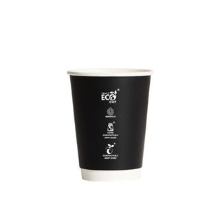 12oz BLACK TRULY ECO D/WALLCUP 25PK 20PKS/CTN