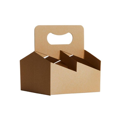 4 CUP HANDLE CARRY TRAY CARDBOARD 200/CTN *ORDER IN*