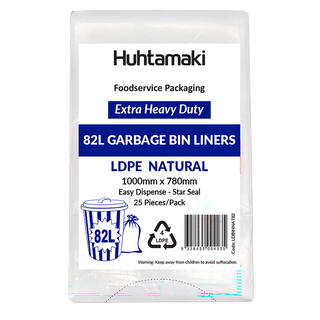 82lt EXTRA H/DUTY BIN LINER NATURAL 200/CTN