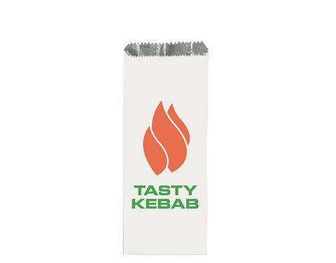 KEBAB BAG FOILPRINTED 295x100x40mm 250/PK