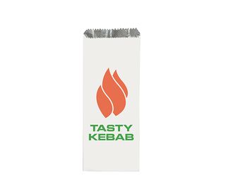 KEBAB BAG FOILPRINTED 295x100x40mm 250/PK