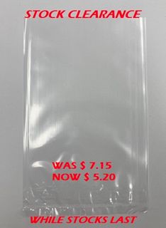 POLYPROPYLENE BAGS 50um 205 x 125mm 100/PK 10PKS/CTN