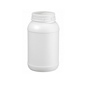 4lt PLASTIC ROUND JAR WHITE CAPS  INCLUDED 1/ONLY 20/CTN