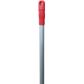 ALUMINIUM HANDLE WITH THREAD RED 25x1450mm  1 ONLY 6/CTN