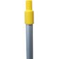 ALUMINIUM HANDLE WITH THREAD YELLOW 25x1450mm  1 ONLY 6/CTN