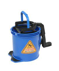 MOP BUCKET BLUE15lt PLASTIC WITH CASTERS 1/ONLY